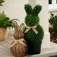 UV Protected Bunny with Bow Topiary