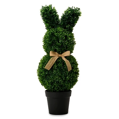 UV Protected Bunny with Bow Topiary