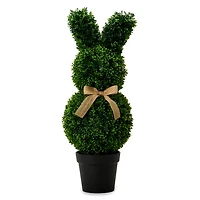 UV Protected Bunny with Bow Topiary