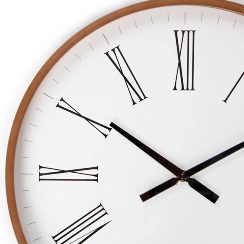 Round Chestnut Classic Wall Clock