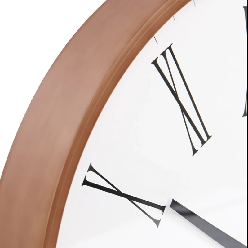 Round Chestnut Classic Wall Clock