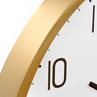 Round Light Gold Wall Clock, 20 in.