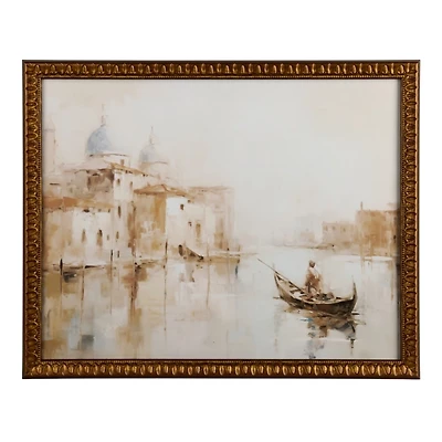 Venice Gondola Scene Framed Art Print