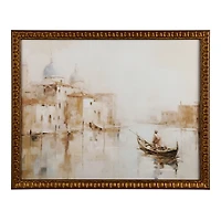 Venice Gondola Scene Framed Art Print