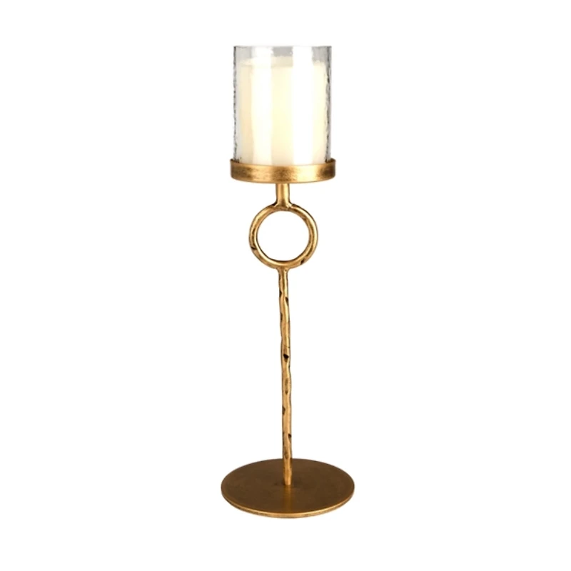 Ronde Gold Iron Pillar Candle Holder