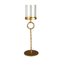 Ronde Gold Iron Pillar Candle Holder
