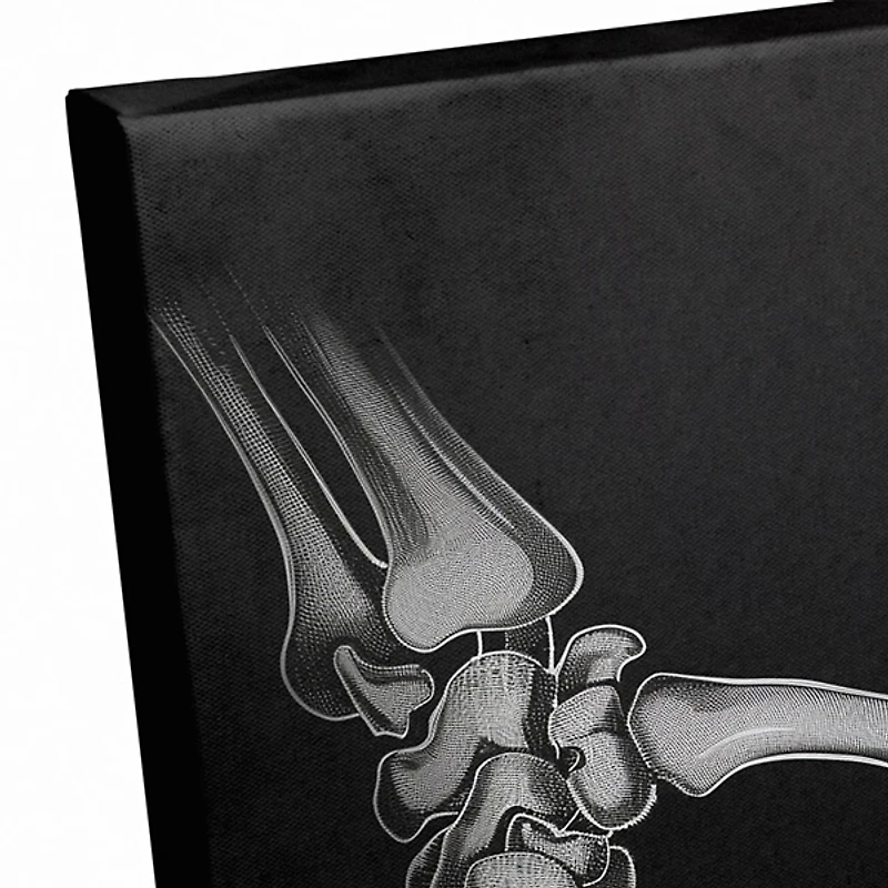 Personalized Skeleton Heart Hands Canvas Art Print