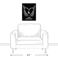 Personalized Skeleton Heart Hands Canvas Art Print