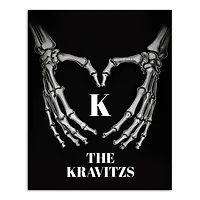 Personalized Skeleton Heart Hands Canvas Art Print