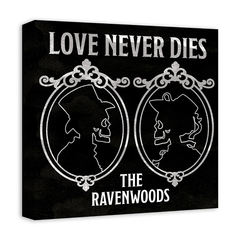 Personalized Love Never Dies Canvas Art Print