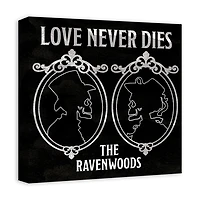 Personalized Love Never Dies Canvas Art Print