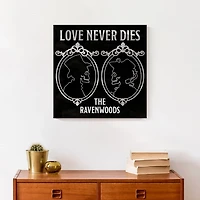 Personalized Love Never Dies Canvas Art Print