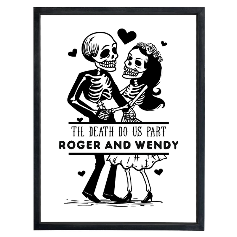 Personalized Til Death Do Us Part Canvas Art Print