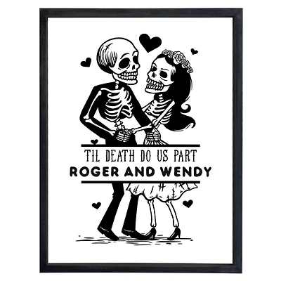 Personalized Til Death Do Us Part Canvas Art Print