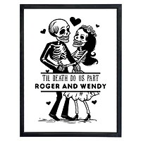 Personalized Til Death Do Us Part Canvas Art Print