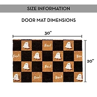 Boo Ghost Checkered Doormat