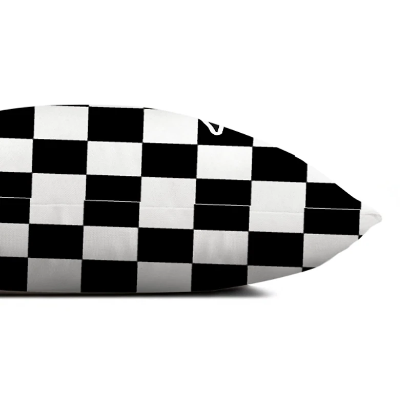 Spooky Season Checkered Lumbar Pillow