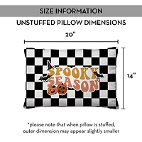 Spooky Season Checkered Lumbar Pillow