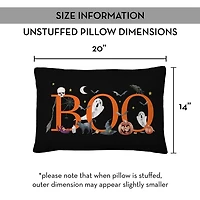 Boo Halloween Icons Lumbar Pillow