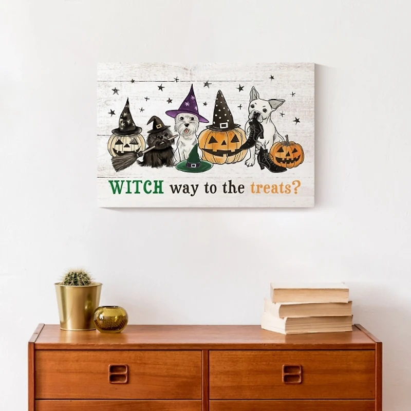 Witch Way to Treats Canvas Art Print