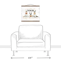 Happy Howloween Teak Hanging Canvas
