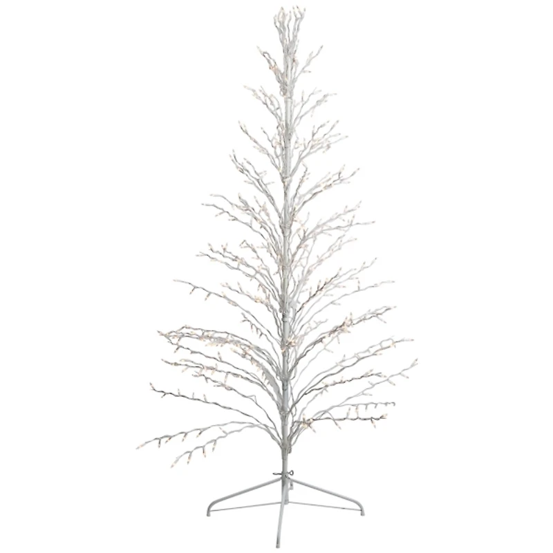 LED White Twig Cascade Christmas Tree, 6 ft.