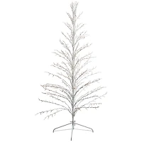 LED White Twig Cascade Christmas Tree, 6 ft.