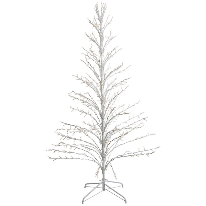 LED White Twig Cascade Christmas Tree, 6 ft.