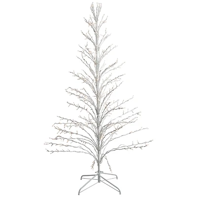 LED White Twig Cascade Christmas Tree, 6 ft.