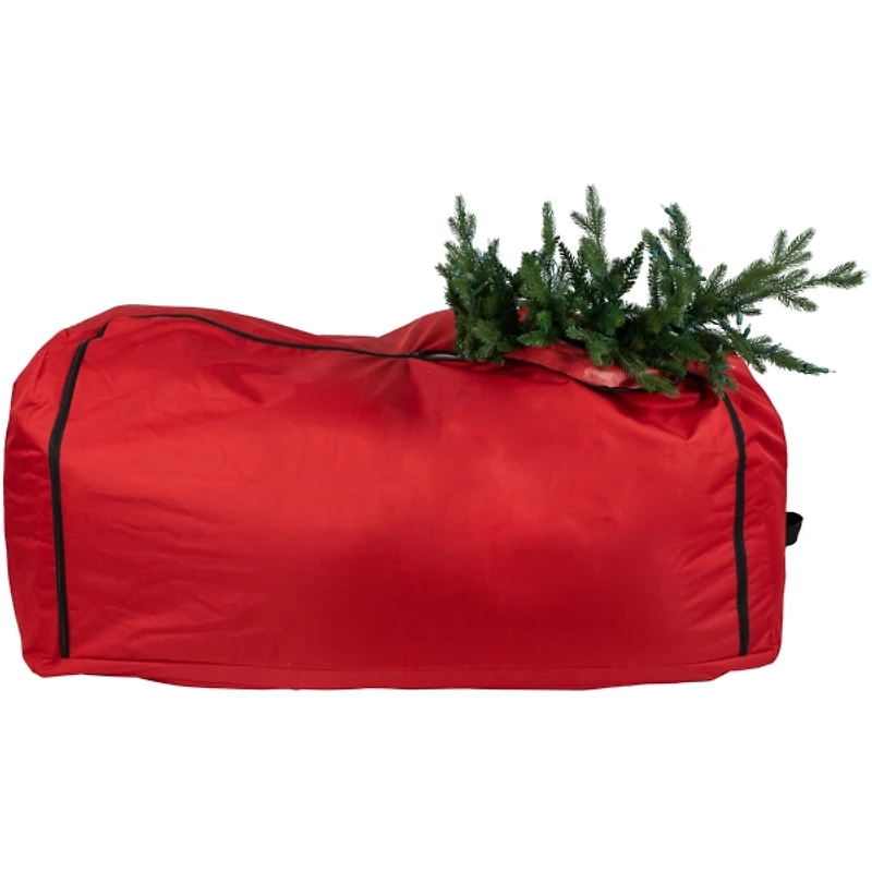 Red Christmas Tree Rolling Storage Bag