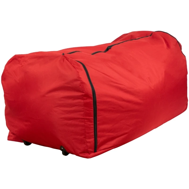 Red Christmas Tree Rolling Storage Bag
