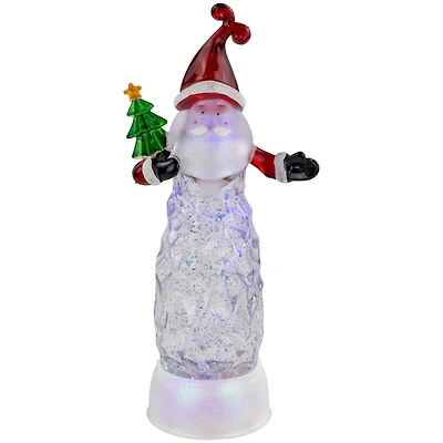 LED Multicolor Santa Snow Globe