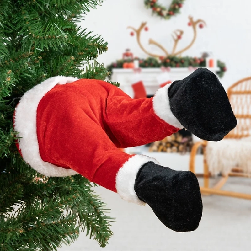 Animated Kicking Santa Legs Christmas Tree Decor