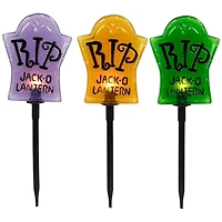 Pre-Lit Tombstone Path Markers, Set of 3