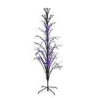 6 ft. Pre-Lit Twig Purple Lights Halloween Tree