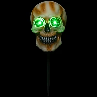 Pre-Lit Skull Path Markers with Sound, Set of 3