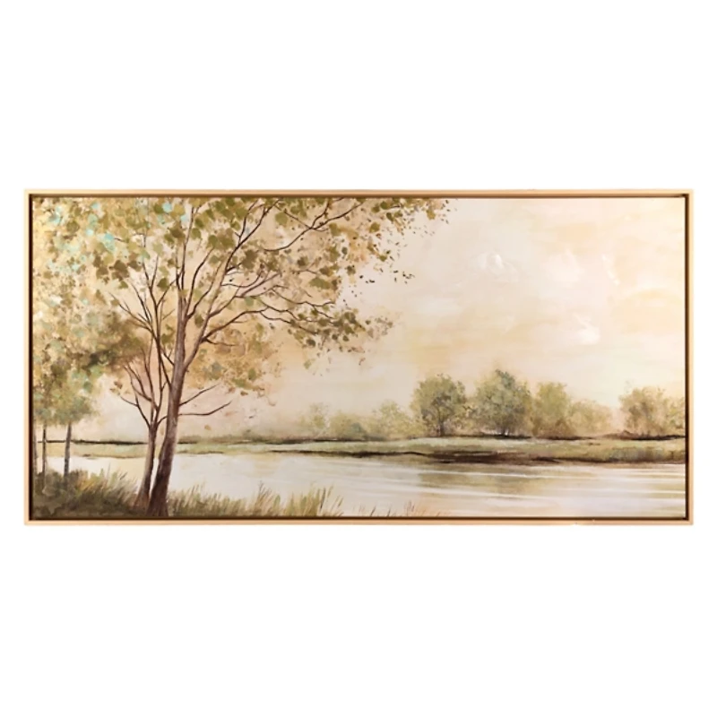 Behind the Trees Framed Canvas Art Print