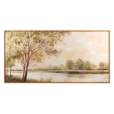 Behind the Trees Framed Canvas Art Print