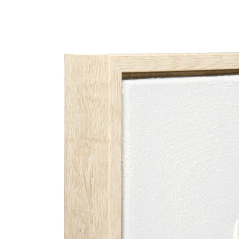 White Stucco Checker Framed Canvas Art Print