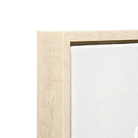 White Stucco Checker Framed Canvas Art Print