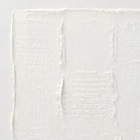 White Stucco Checker Framed Canvas Art Print