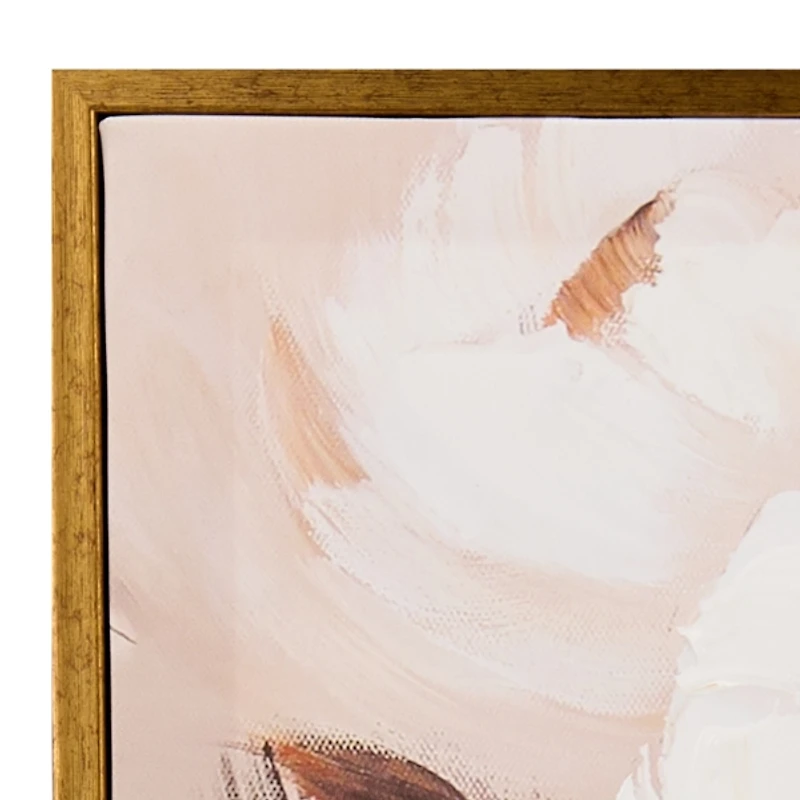 Blush Antique Florals Framed Canvas Art Print