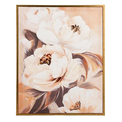 Blush Antique Florals Framed Canvas Art Print