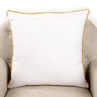 Blue Crewel Floral Quatrefoil Pillow