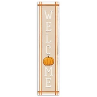 Plaid Welcome Pumpkin Porch Board