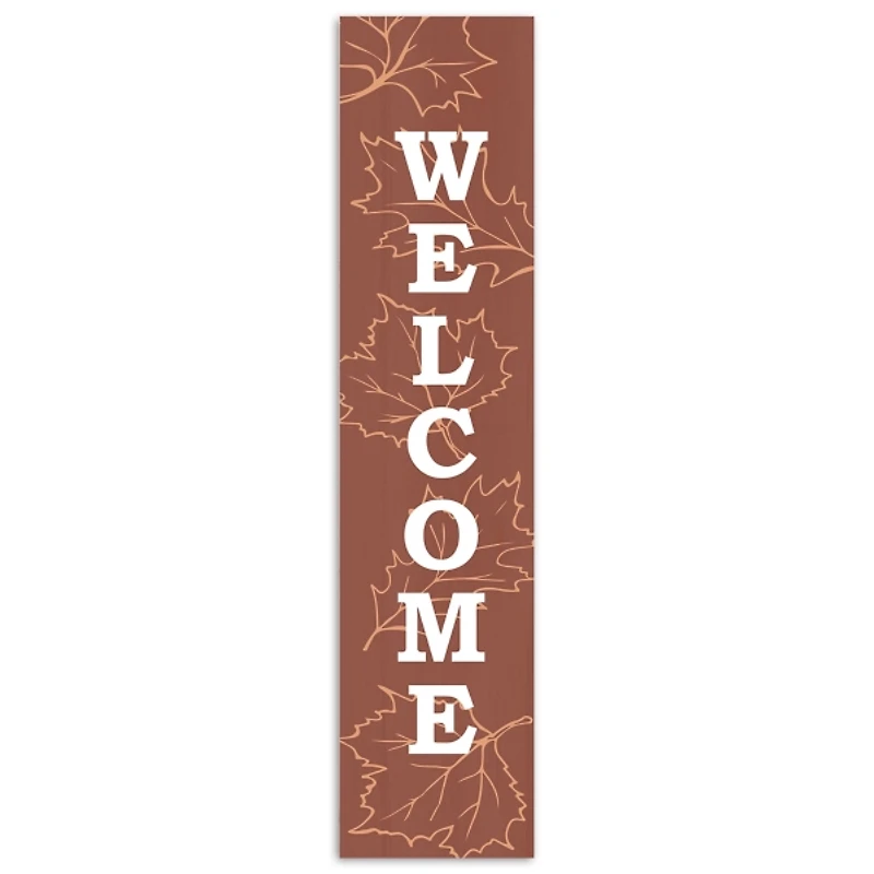 Warm Leaves Welcome Porch Board