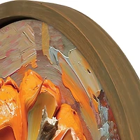 Pumpkin Top Round Framed Art Print