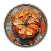Pumpkin Top Round Framed Art Print