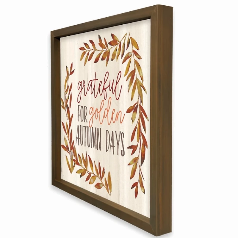 Grateful for Golden Autumn Days Framed Art Print
