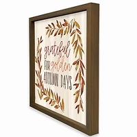 Grateful for Golden Autumn Days Framed Art Print
